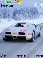 Bugatti Veyron Зимой для Nokia 6700 Classic
