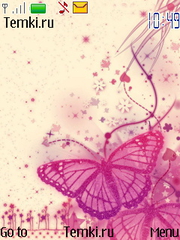 Розовая бабочка для Nokia 6600 slide
