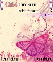 Розовая бабочка для Nokia 6630