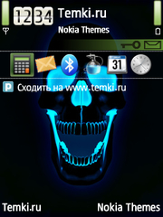 Синий череп для Nokia N80