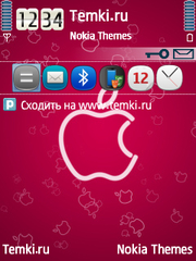 Розовый Apple для Nokia N77
