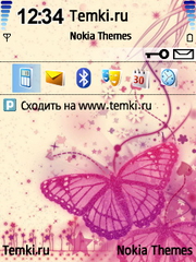 Розовая бабочка для Nokia N91