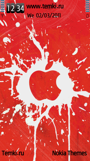 Красный Apple для Samsung i8910 OmniaHD