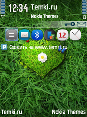 Зеленое сердце для Nokia 6790 Slide