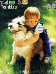 Мальчик с собакой для Nokia Asha 308