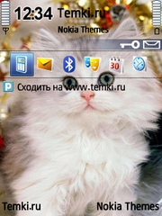 Котенок в рождество для Nokia 6700 Slide