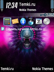 Розовый Череп для Nokia N82