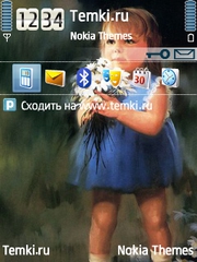 Девочка с цветами для Nokia E65