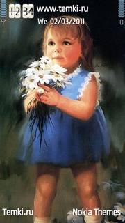 Девочка с цветами для Samsung i8910 OmniaHD