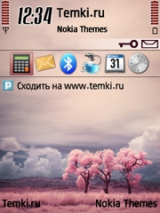 Пейзаж в розовых тонах для Nokia 6730 classic