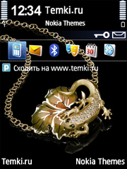 Золотая ящерка для Nokia 6124 Classic
