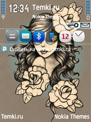 Девушка и розы для Nokia E66