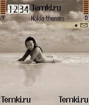 Девушка на пляже для Nokia 7610