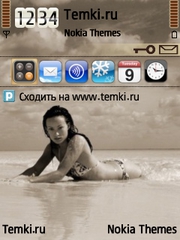 Девушка на пляже для Nokia E62