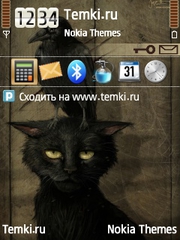 Кот и ворон для Nokia 6700 Slide