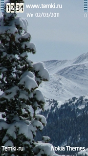 Зима в горах для Nokia 5228