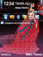 Девушка в красном для Nokia N95