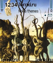 Лебеди, отраженные в слонах для Nokia N90
