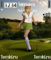Блондиночка сыграет с тобой в гольф для Nokia N70