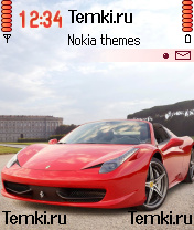Скриншот №1 для темы Красный Ferrari 458 Spider