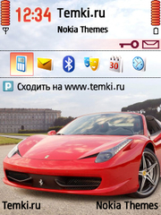 Красный Ferrari 458 Spider для Nokia 6700 Slide