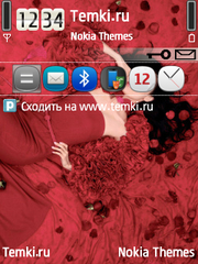 Девушка в красном для Nokia 6790 Slide