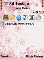 Розовый Цветочный Узор для Nokia N82