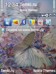 Белые бабочки для Nokia E73 Mode