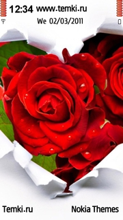 Розы В Сердце для Nokia 5800 XpressMusic
