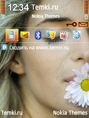 Девушка с цветком для Nokia N76