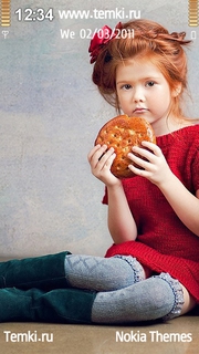 Девочка с печеньем для Samsung i8910 OmniaHD