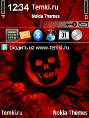 Красный Череп для Nokia 6730 classic