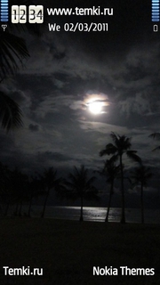 Ночной пляж для Nokia 701