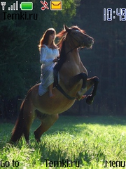 Девушка на лошади для Nokia 6750 Mural