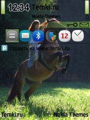 Девушка на лошади для Nokia 6700 Slide