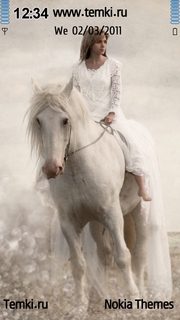 Девушка на белом коне для Nokia 700