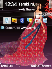 Девушка в красном для Nokia C5-00 5MP