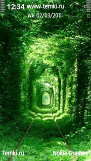 Скриншот №1 для темы Зеленый тоннель
