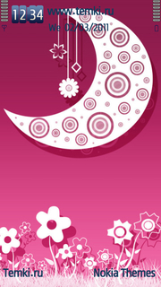 Луна и цветочки для Nokia N97 mini