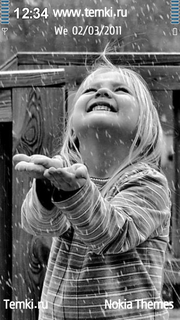Девочка под дождем для Sony Ericsson Vivaz