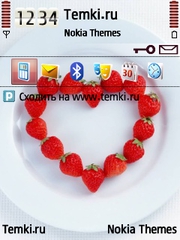 Клубничное сердце для Nokia 6220 classic