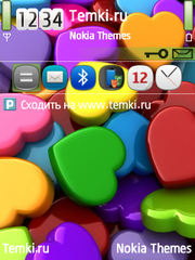 Цветные сердечки для Nokia E73 Mode