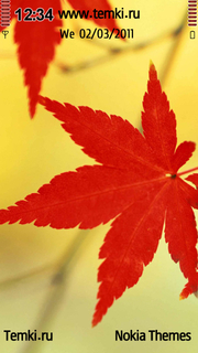 Листья красного цвета для Sony Ericsson Satio