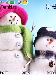 Веселые Снеговики для Nokia 8600 Luna