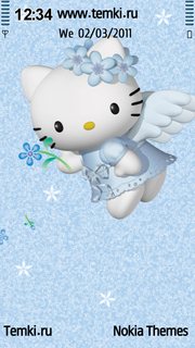 Hello Kitty в голубом для Sony Ericsson Vivaz