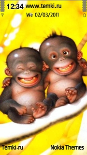 Радостные обезьяны для Nokia N97 mini
