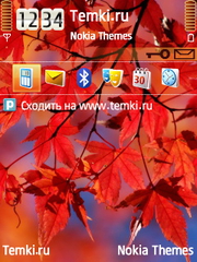 Красные листики для Nokia E73 Mode