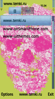 Скриншот №3 для темы Розовый Цветочный Череп