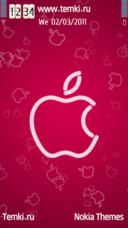 Розовый Apple для Samsung i8910 OmniaHD