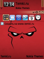 Красный Череп для Nokia 6790 Slide